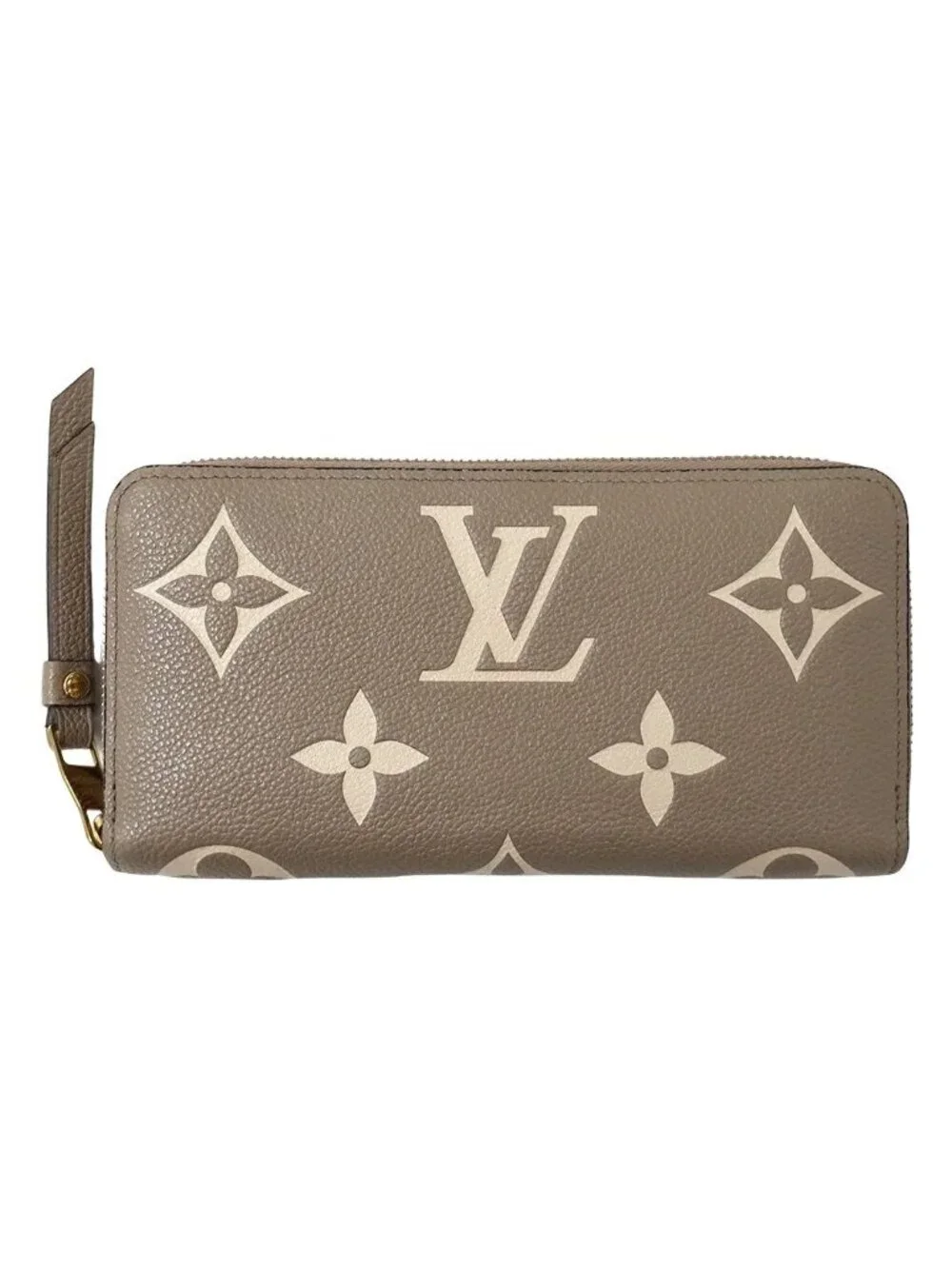 Louis Vuitton Wallet Bicolor Monogram Empreinte Zippy Tourterelle Cream Beige